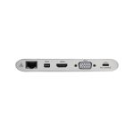 Tripp Lite U442-DOCK1 Estación de Conexión USB C, doble Pantalla - 4K HDMI / mDP, VGA, USB 3.2 Gen 1, Hub USB A y USB C, GbE, Tarjeta de Memoria, Carga PD de 60W