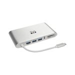Tripp Lite U442-DOCK1 Estación de Conexión USB C, doble Pantalla - 4K HDMI / mDP, VGA, USB 3.2 Gen 1, Hub USB A y USB C, GbE, Tarjeta de Memoria, Carga PD de 60W