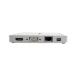 Tripp Lite U442-DOCK2-S Estación de Conexión USB C con doble Pantalla, 4K HDMI, mDP, VGA, USB 3.2 Gen 1, Hub USB A y USB C, GbE, Carga PD de 60W, Plata. SKU: U442-DOCK2-S