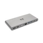 Tripp Lite U442-DOCK4-INT base para portátil y replicador de puertos, con conectividad alámbrica USB 3.2 Gen 2 Type-C en color gris, SKU U442-DOCK4-INT