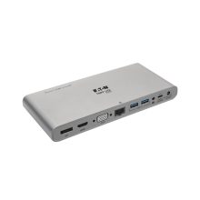 Tripp Lite U442-DOCK4-INT base para portátil y replicador de puertos, con conectividad alámbrica USB 3.2 Gen 2 Type-C en color gris, SKU U442-DOCK4-INT
