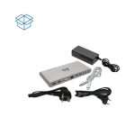 Tripp Lite U442-DOCK4-INT base para portátil y replicador de puertos, con conectividad alámbrica USB 3.2 Gen 2 Type-C en color gris, SKU U442-DOCK4-INT