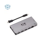 Tripp Lite U442-DOCK5D-GY Estación de Conexión USB C con 4K HDMI, USB 3.2 Gen 1, Hub USB A, GbE, Tarjeta de Memoria y Carga PD de 100W en color gris - SKU U442-DOCK5D-GY