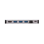 Tripp Lite U442-DOCK5D-GY Estación de Conexión USB C con 4K HDMI, USB 3.2 Gen 1, Hub USB A, GbE, Tarjeta de Memoria y Carga PD de 100W en color gris - SKU U442-DOCK5D-GY
