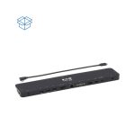 Tripp Lite U442-DOCK7D-B Estación de Conexión USB C con soporte para triple pantalla 4K HDMI y DP, VGA, USB 3.2 Gen 1, Hub USB A y USB C, GbE y carga PD de 100W, color negro