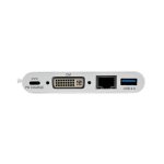 Adaptador multipuerto Tripp Lite U444-06N-DGU-C USB-C con DVI, puerto USB-A, GbE y carga PD, blanco