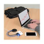 Tripp Lite U444-06N-HGU-C adaptador multipuerto USB-C con HDMI, puerto USB 3.0, puerto GbE, carga PD de 60W, compatible con HDCP y color blanco.