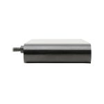 Adaptador Tripp Lite U444-06N-HV4GUB USB 3.1 Gen 1 USB-C con salida 4K @30Hz HDMI, VGA, puerto de Hub USB-A y Gigabit Ethernet en color negro