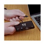 Adaptador Tripp Lite U444-06N-HV4GUB USB 3.1 Gen 1 USB-C con salida 4K @30Hz HDMI, VGA, puerto de Hub USB-A y Gigabit Ethernet en color negro