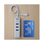 Hub adaptador portátil Tripp Lite USB 3.1 Gen 1 con USB-C, 3 puertos USB-A y puerto Gigabit Ethernet, SKU U460-003-3A1G