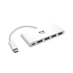 Hub Tripp Lite U460-004-4A-C USB 3.2 Gen 1 Type-C 5000 Mbit/s en color blanco, SKU: U460-004-4A-C