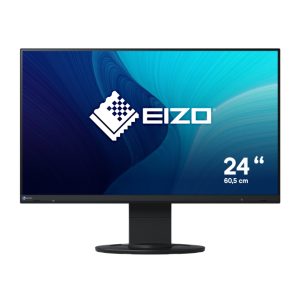 Monitor EIZO FlexScan EV2460-BK, pantalla LED de 23.8 pulgadas, resolución 1920 x 1080 Pixeles, Full HD, color negro, EV2460-BK