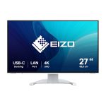 Monitor EIZO FlexScan EV2740X-WT de 27 pulgadas con resolución 4K Ultra HD en color blanco, modelo EV2740X-WT