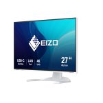Monitor EIZO FlexScan EV2740X-WT de 27 pulgadas con resolución 4K Ultra HD en color blanco, modelo EV2740X-WT
