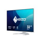 Monitor EIZO FlexScan EV3240X-WT de 31.5 pulgadas con pantalla LED y resolución 4K Ultra HD, en color blanco, modelo EV3240X-WT