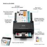Escáner Epson WorkForce ES-500WII de alta velocidad con conectividad Wi-Fi, SKU: B11B263401