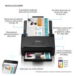 Escáner Epson WorkForce ES-500WII de alta velocidad con conectividad Wi-Fi, SKU: B11B263401