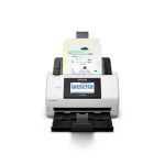 Vista frontal del escáner Epson WorkForce DS-790WN modelo B11B265401 con capacidad de escaneo de alta velocidad y conectividad inalámbrica