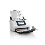 Vista frontal del escáner Epson WorkForce DS-790WN modelo B11B265401 con capacidad de escaneo de alta velocidad y conectividad inalámbrica