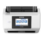 Vista frontal del escáner Epson WorkForce DS-790WN modelo B11B265401 con capacidad de escaneo de alta velocidad y conectividad inalámbrica