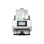 Vista frontal del escáner Epson WorkForce DS-790WN modelo B11B265401 con capacidad de escaneo de alta velocidad y conectividad inalámbrica