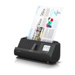 Epson ES-C380W escáner alimentado por hojas, resolución de 600 x 600 DPI, tamaño A4, color negro, SKU B11B269401