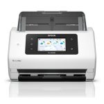 Escáner Epson WorkForce DS-800WN alimentado con hojas, resolución de 600 x 600 DPI, tamaño A4 en color Blanco, SKU B11B275401