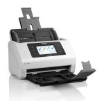 Escáner Epson WorkForce DS-800WN alimentado con hojas, resolución de 600 x 600 DPI, tamaño A4 en color Blanco, SKU B11B275401