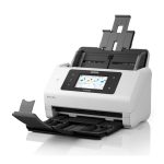 Escáner Epson WorkForce DS-800WN alimentado con hojas, resolución de 600 x 600 DPI, tamaño A4 en color Blanco, SKU B11B275401