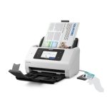 Escáner Epson WorkForce DS-800WN alimentado con hojas, resolución de 600 x 600 DPI, tamaño A4 en color Blanco, SKU B11B275401