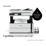 Impresora Epson EcoTank M3170 con inyección de tinta, resolución 1200 x 2400 DPI, velocidad 39 ppm y conectividad Wifi. SKU C11CG92403