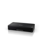 Vista de la impresora portátil Epson WorkForce WF-110W, modelo C11CH25401, con conectividad Wi-Fi y diseño compacto.