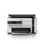 Impresora Epson EcoTank M2120 con tecnología de inyección de tinta, resolución de 1440 x 720 DPI, 32 ppm y conectividad Wi-Fi. SKU C11CJ18402.