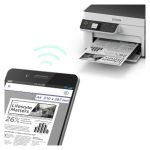 Impresora Epson EcoTank M2120 con tecnología de inyección de tinta, resolución de 1440 x 720 DPI, 32 ppm y conectividad Wi-Fi. SKU C11CJ18402.