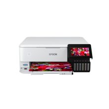 Impresora Epson EcoTank L8160 con inyección de tinta, resolución de 5760 x 1440 DPI, velocidad de 32 ppm y capacidad wifi, SKU C11CJ20402.