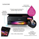Impresora multifunción Epson EcoTank ET-8550 a color con sistema de tanques de tinta, SKU C11CJ21401. Alta calidad de impresión y eficiencia en el uso de tinta.