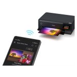 Impresora multifunción Epson EcoTank ET-8550 a color con sistema de tanques de tinta, SKU C11CJ21401. Alta calidad de impresión y eficiencia en el uso de tinta.
