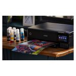 Impresora Epson EcoTank L8180 de inyección de tinta, tamaño A3+, resolución de 5760 x 1440 DPI, velocidad de 32 ppm y conectividad WiFi. SKU: C11CJ21402