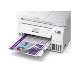 Vista de la impresora Epson EcoTank L6276, una impresora multifunción de inyección de tinta con resolución de 4800 x 1200 DPI, velocidad de 33 ppm y conectividad Wifi. SKU: C11CJ61406.