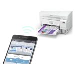 Vista de la impresora Epson EcoTank L6276, una impresora multifunción de inyección de tinta con resolución de 4800 x 1200 DPI, velocidad de 33 ppm y conectividad Wifi. SKU: C11CJ61406.