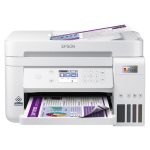 Vista de la impresora Epson EcoTank L6276, una impresora multifunción de inyección de tinta con resolución de 4800 x 1200 DPI, velocidad de 33 ppm y conectividad Wifi. SKU: C11CJ61406.
