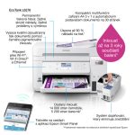 Vista de la impresora Epson EcoTank L6276, una impresora multifunción de inyección de tinta con resolución de 4800 x 1200 DPI, velocidad de 33 ppm y conectividad Wifi. SKU: C11CJ61406.