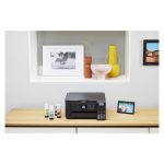 Impresora multifunción Epson EcoTank modelo ET-2850 con depósito de tinta y conexión Wi-Fi, SKU C11CJ63405