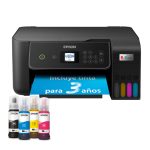 Impresora Epson EcoTank ET-2870, inyección de tinta, tamaño A4, resolución de 5760 x 1440 DPI, 33 páginas por minuto, SKU C11CJ66421