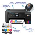 Impresora Epson EcoTank ET-2870, inyección de tinta, tamaño A4, resolución de 5760 x 1440 DPI, 33 páginas por minuto, SKU C11CJ66421