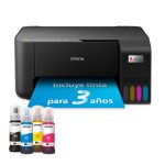 Impresora Epson EcoTank ET-2860 con inyección de tinta, resolución de 5760 x 1440 DPI, velocidad de 33 ppm y conectividad Wifi. SKU: C11CJ67428