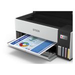 Vista frontal de la impresora Epson EcoTank ET-5170, multifunción con tanque de tinta de alta capacidad y pantalla táctil a color. SKU C11CJ88402.