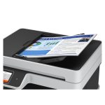 Vista frontal de la impresora Epson EcoTank ET-5170, multifunción con tanque de tinta de alta capacidad y pantalla táctil a color. SKU C11CJ88402.