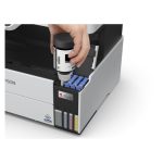 Vista frontal de la impresora Epson EcoTank ET-5170, multifunción con tanque de tinta de alta capacidad y pantalla táctil a color. SKU C11CJ88402.