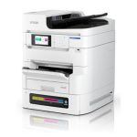 Impresora Epson WorkForce Pro EM-C8101RDWF, inyección de tinta A3+, resolución de 4800 x 1200 DPI, velocidad de 26 ppm y conexión Wifi. SKU: C11CL32401